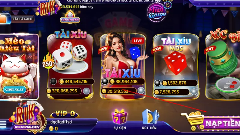 Nạp tiền RikVip 1 Rikvip – Sân chơi giải trí quy tụ hàng nghìn game thủ mỗi ngày