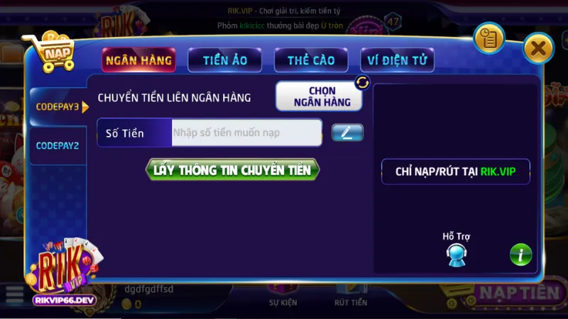 Nạp tiền RikVip 2 Hướng dẫn chi tiết từng bước để nạp tiền Rikvip chính xác và an toàn