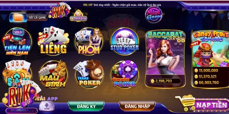 Rikvip 21 Săn thưởng kho game bài với các trò chơi truyền thống