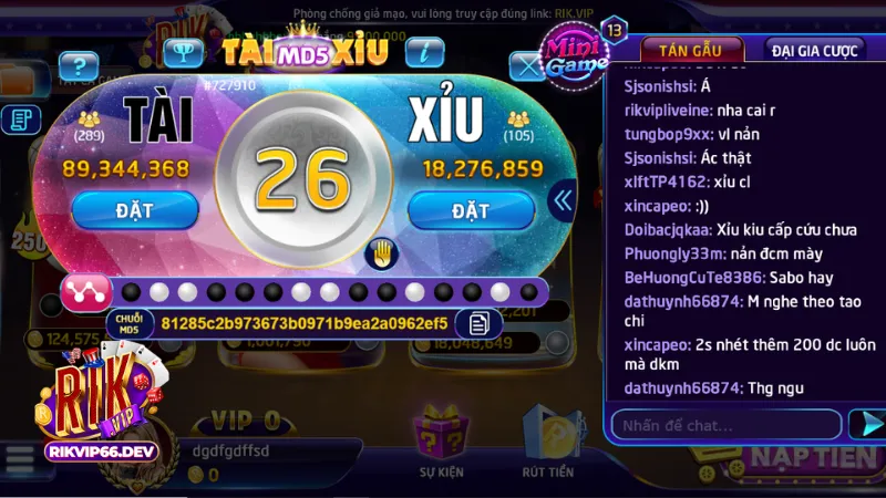 Mẹo đánh tài xỉu MD5 RikVip giúp chiến thắng dễ dàng 4 Chiến thuật cược hợp lý